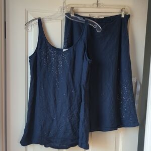 Linen Eileen Fisher Skirt Set